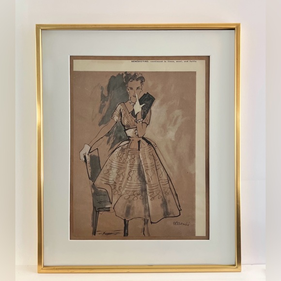 ORIGINAL RENÉE BOUCHE ILLUSTRATIONS FROM VOGUE 1950 & 1952 - Picture 8 of 8